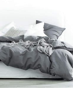 Eikei Washed Cotton Chambray Funda de Edredón Juego de Cama