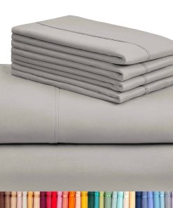 Juego de sábanas LuxClub de 6 piezas -Taupe Claro