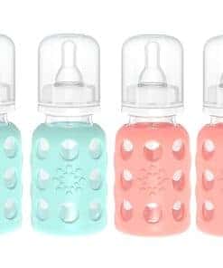 Botella de vidrio Lifefactory de 4 oz para bebé (Paquete de