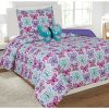 Set de Funda Nórdica de Mariposas azul/turquesa y morado