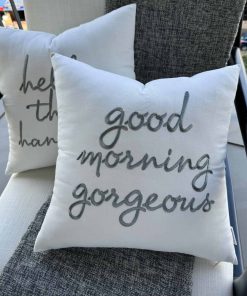 EURASIA DECOR Juego de 2 Fundas de Cojín Cuadradas Bordadas