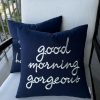 EURASIA DECOR Set de 2 Fundas de Almohada con Frases Hello