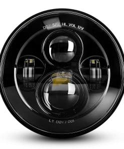 Faros LED negros de 7 pulgadas aprobados por DOT