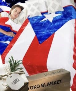 Manta de la Bandera de Puerto Rico Hiyoko - Manta de Felpa