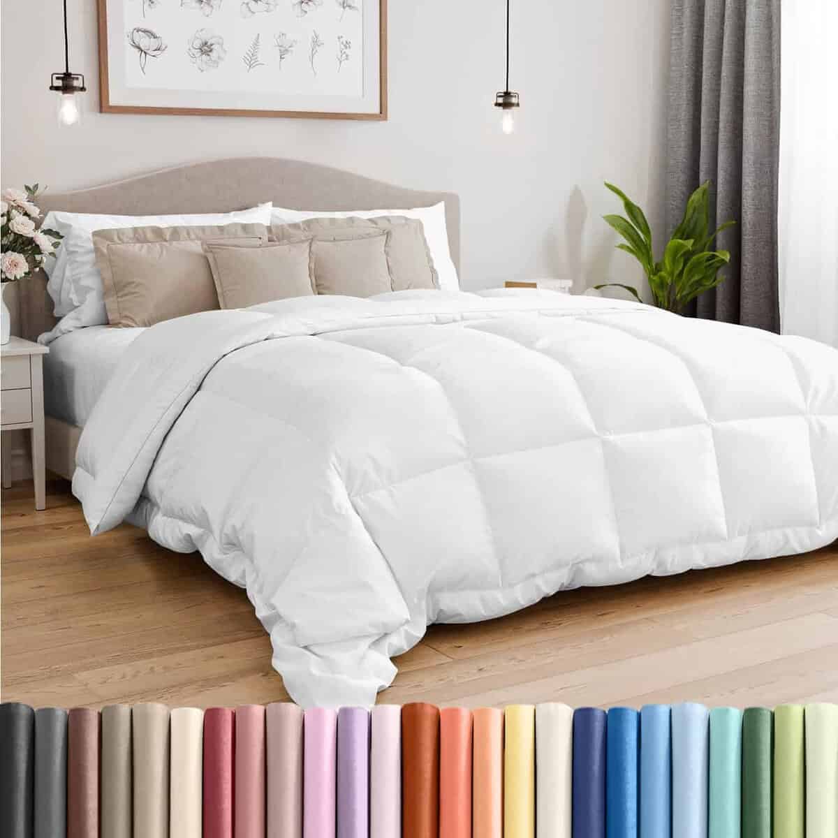 Edredón alternativo de plumas para cama tamaño King Cal,