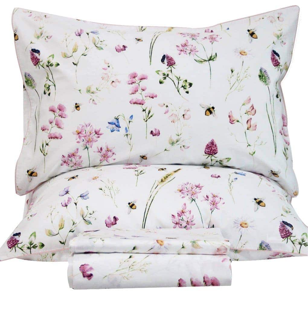 Juego de sábanas con estampado floral tamaño King - Sábana