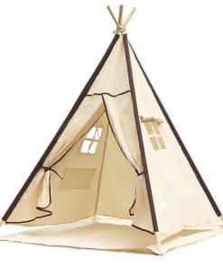 Carpa de Lona Natural Lavievert para Niños, Carpa de Juego