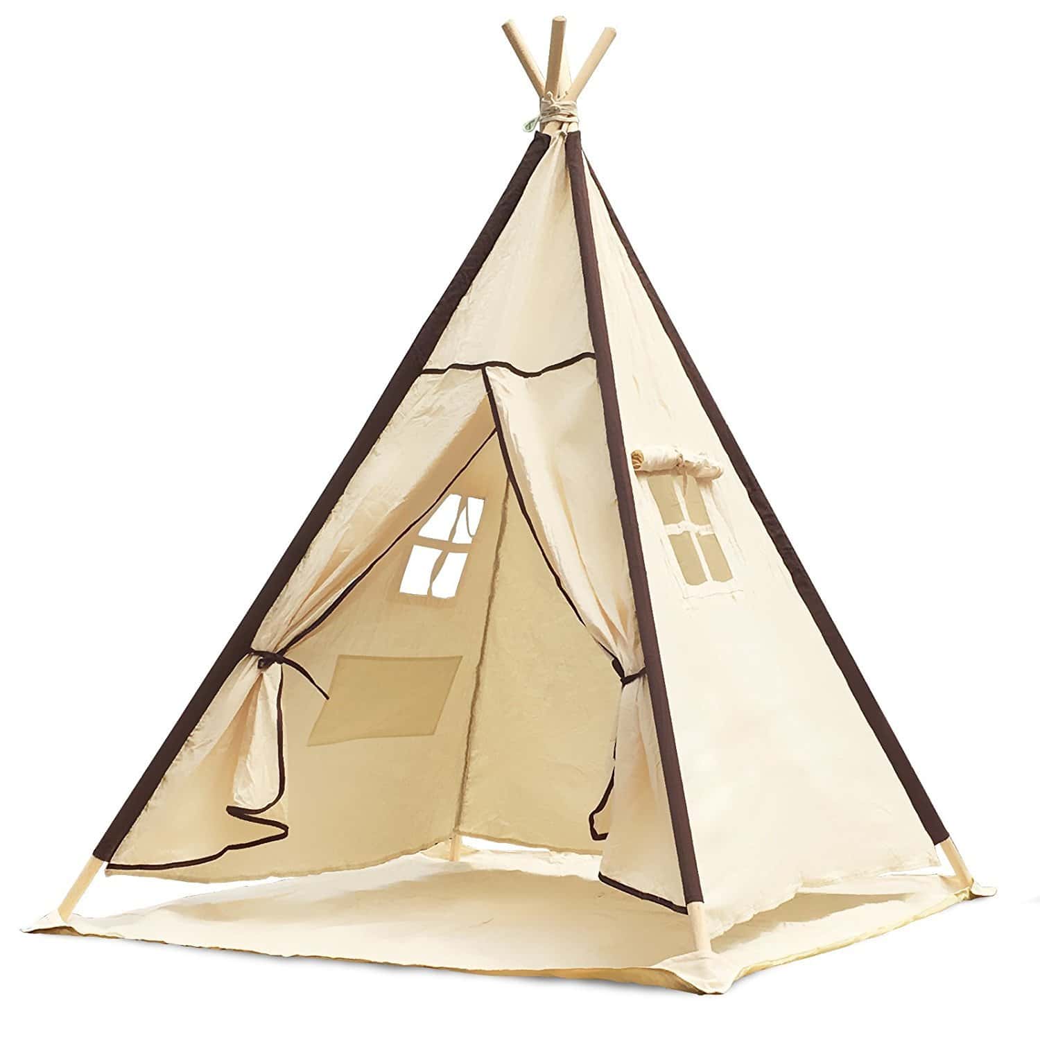 Carpa de Lona Natural Lavievert para Niños, Carpa de Juego