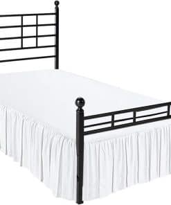Faldón de cama con volantes y esquinas divididas, Falda