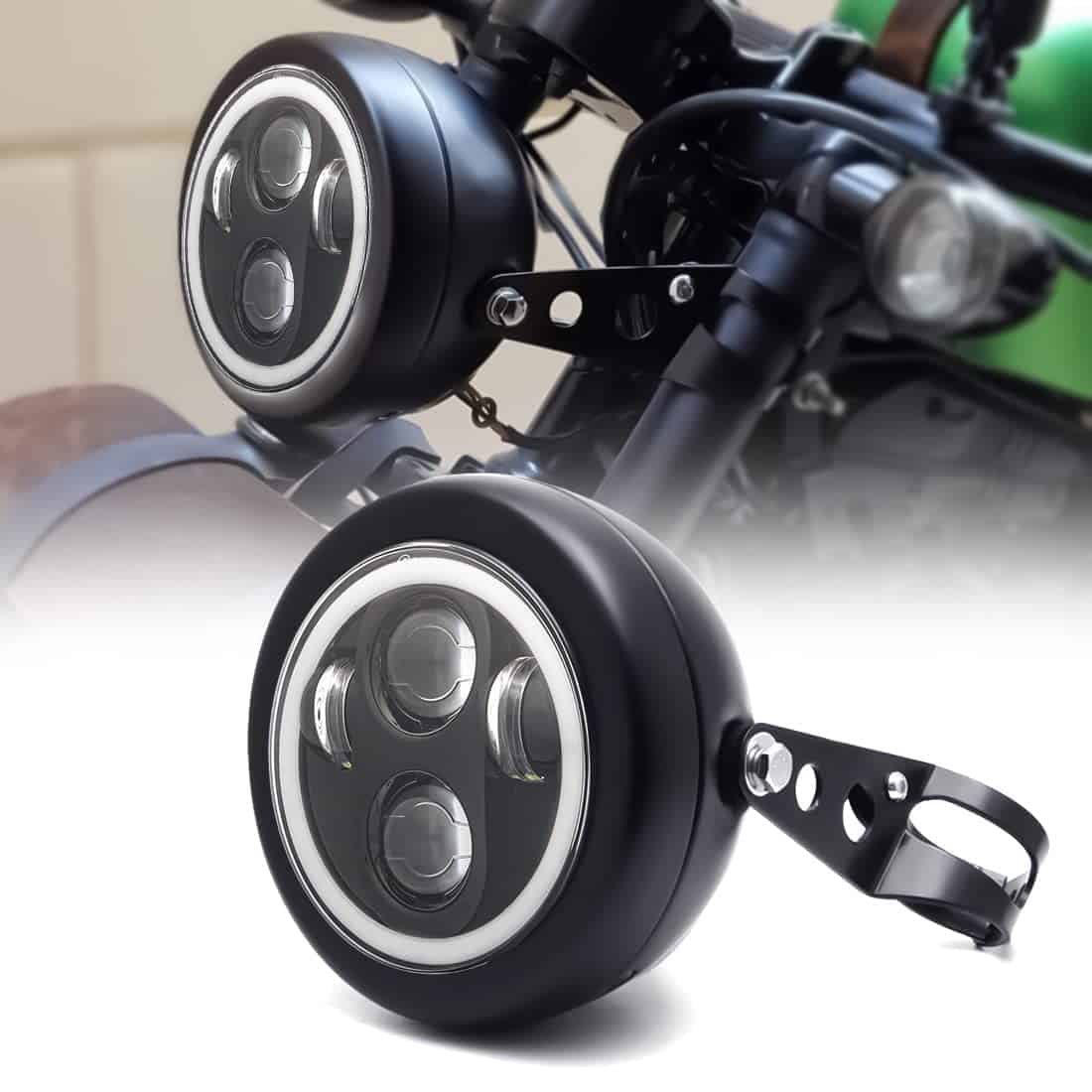 SKTYANTS 5-3/4 5.75" Inch Faro LED Halo Blanco para