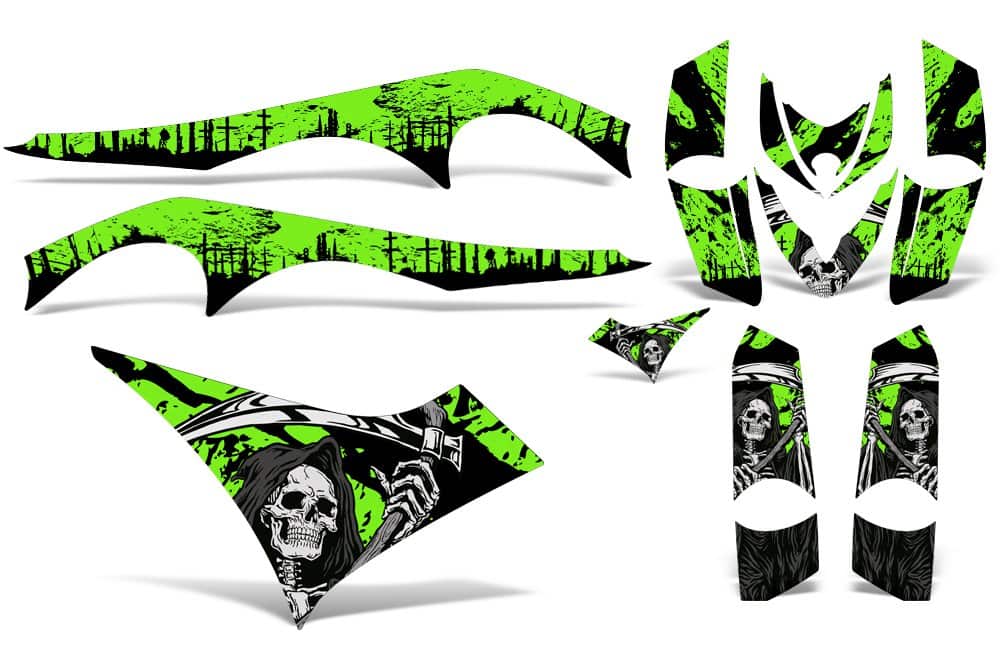 Kit de Gráficos de Calcomanías para ATV - V2 Verde - Imagen 3