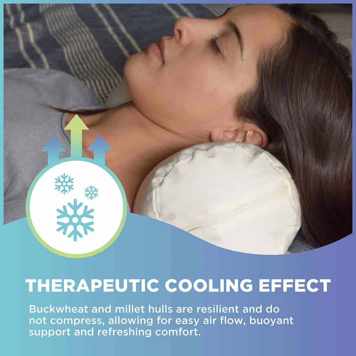 Almohada cervical WheatDreamz 4" x 12" - Funda de Algodón - Imagen 7