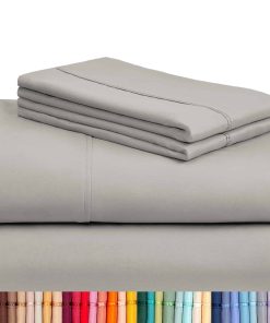 Juego de sábanas LuxClub de 4 piezas para cama -Taupe Claro