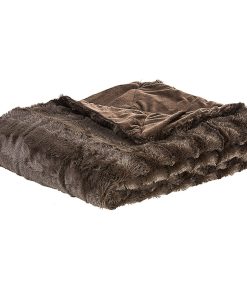 Manta de Felpa de Piel Sintética Cheer -Chocolate
