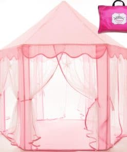 Carpa de Castillo de Princesa para Niñas, Rosa Niñas Casa