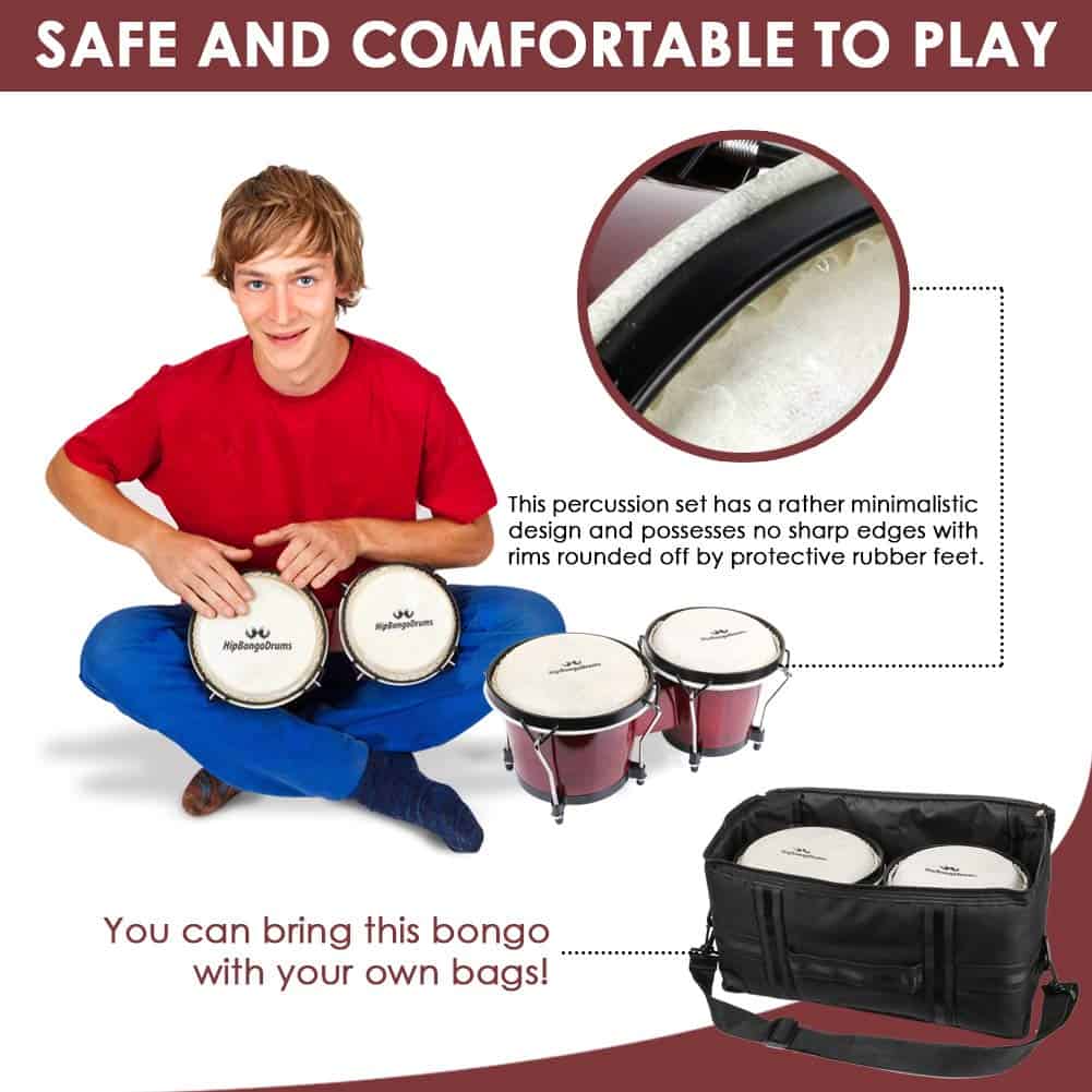 Set de Bongos para Adultos Niños Principiantes - Imagen 4
