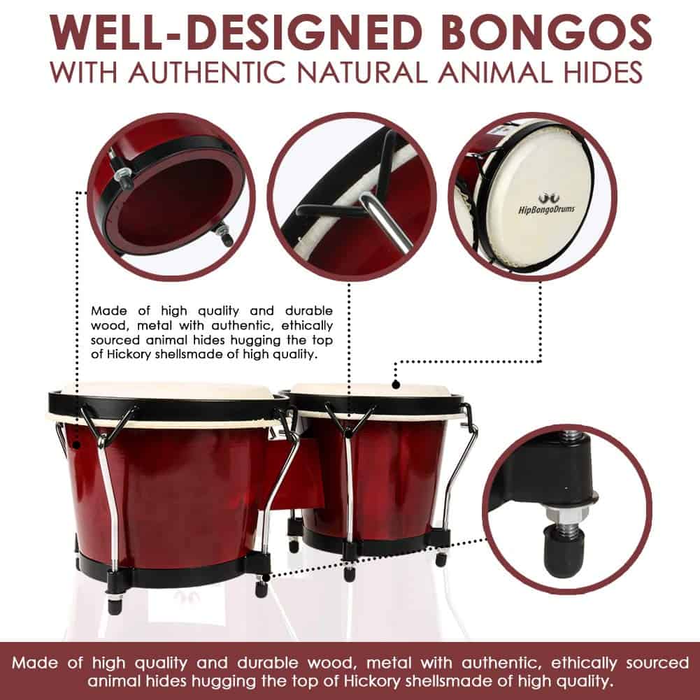 Set de Bongos para Adultos Niños Principiantes - Imagen 3