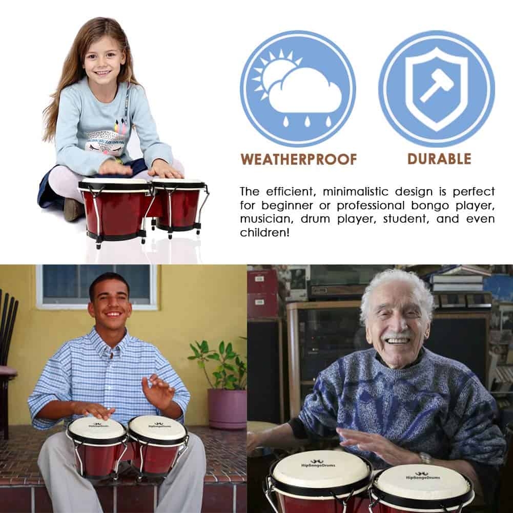 Set de Bongos para Adultos Niños Principiantes - Imagen 5