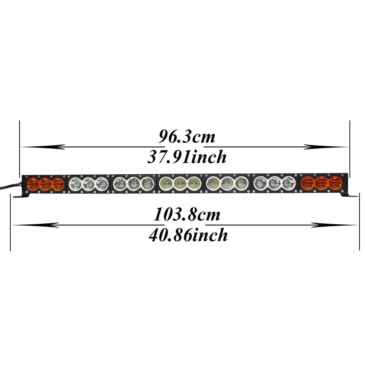 38" Barra de luz LED de Offroad AngelMa de una sola fila - Imagen 3