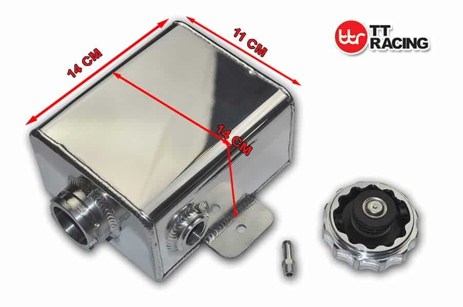 Depósito de expansión de refrigerante de aluminio TT Racing - Imagen 4