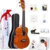 Ukulele AKLOT Concierto Solid Mahogany 23 pulgadas para