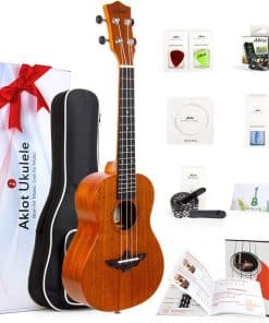 Ukulele AKLOT Concierto Solid Mahogany 23 pulgadas para