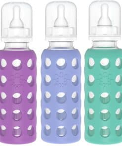 Paquete de 3 biberones de vidrio Lifefactory de 9 oz