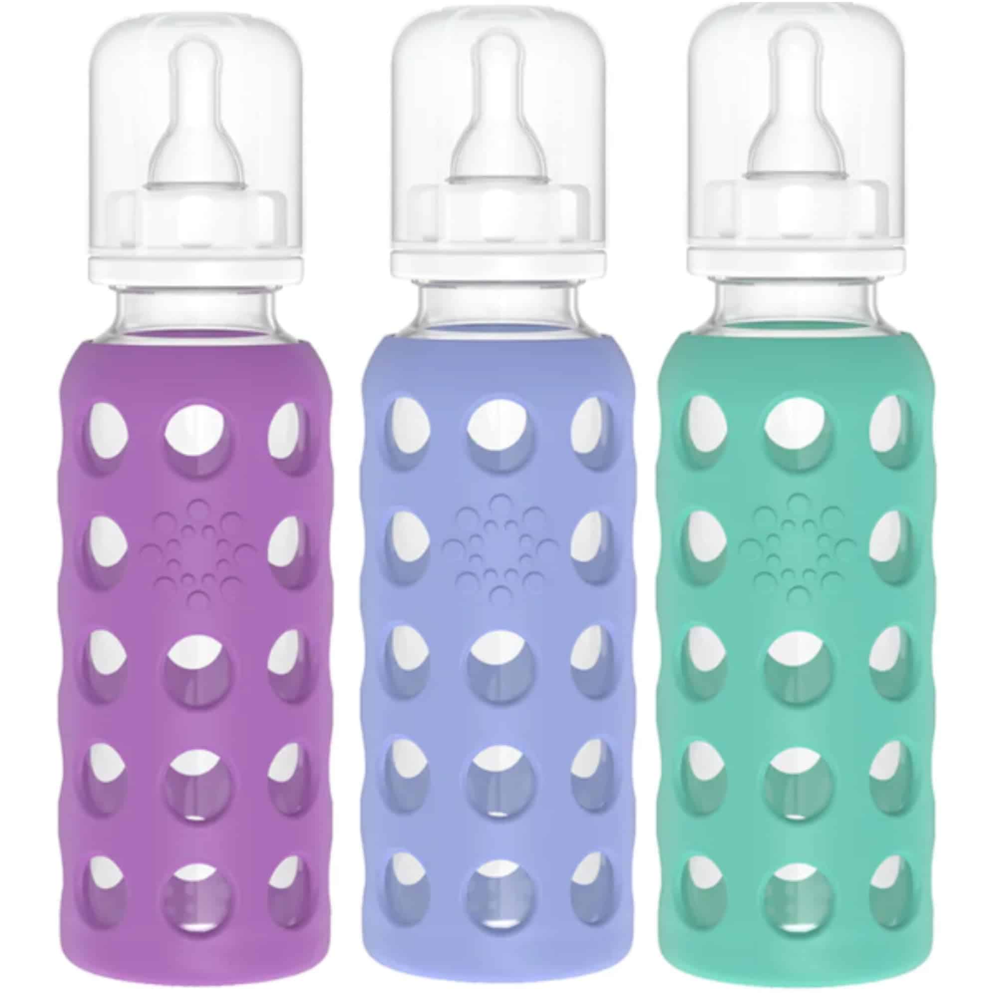 Paquete de 3 biberones de vidrio Lifefactory de 9 oz