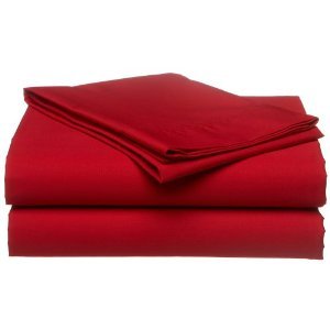 Juego de sábanas rojas Twin XL - Sábanas de algodón 100% - Imagen 6