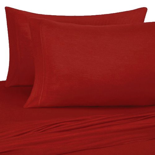 Juego de sábanas rojas Twin XL - Sábanas de algodón 100% - Imagen 9