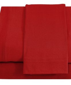 Juego de sábanas rojas Twin XL - Sábanas de algodón 100%
