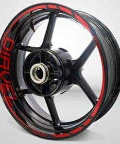 Calcomanía adhesiva roja brillante para llanta de