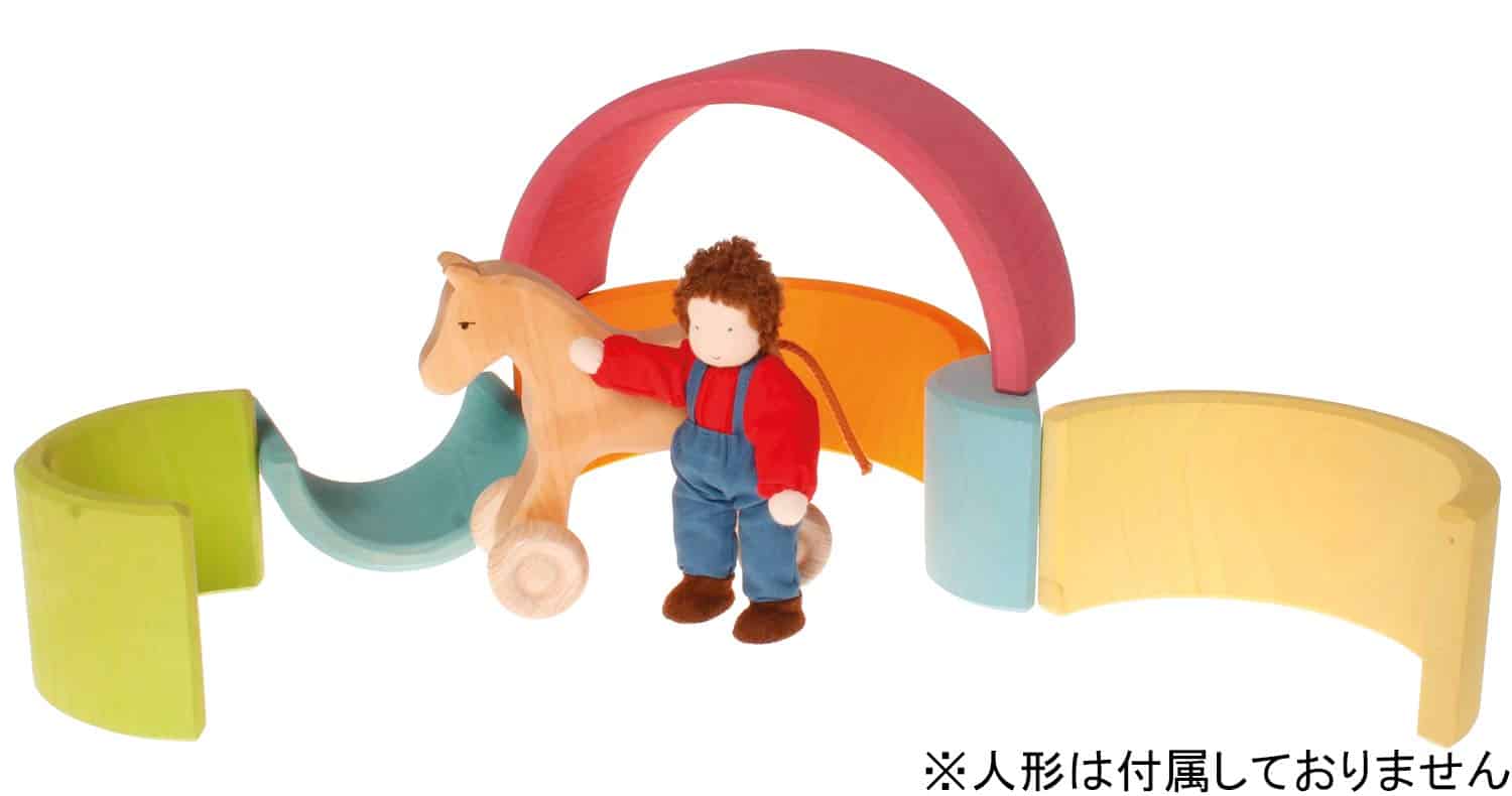 Apilador de Arco Iris Pastel grande de 6 piezas de Grimm's - Imagen 6