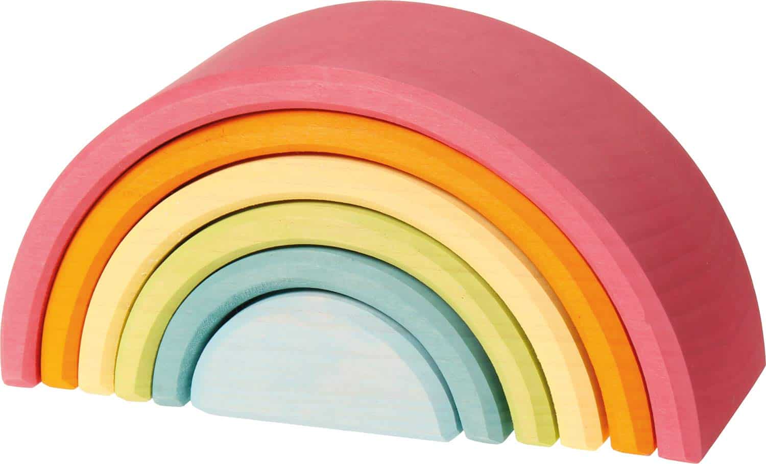 Apilador de Arco Iris Pastel grande de 6 piezas de Grimm's