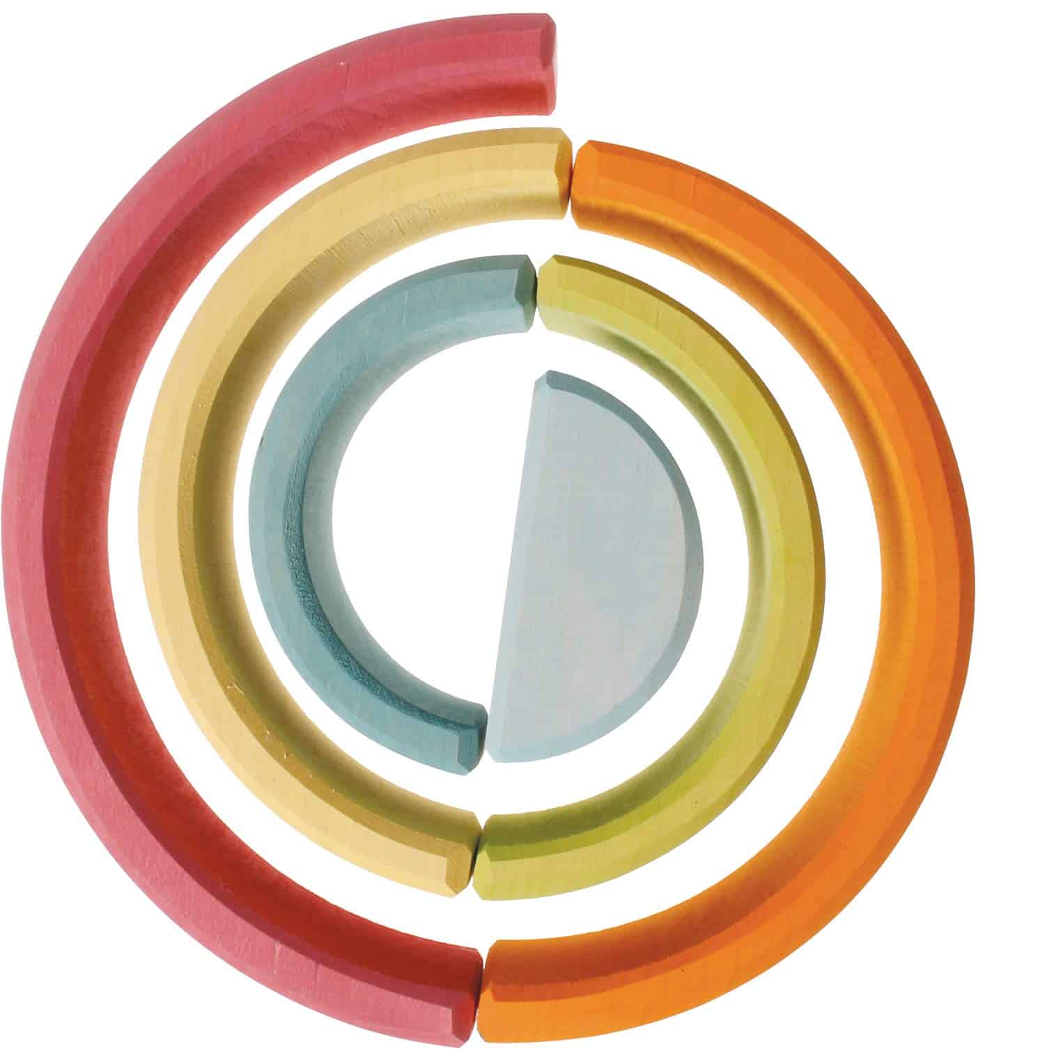 Apilador de Arco Iris Pastel grande de 6 piezas de Grimm's - Imagen 3