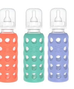 Paquete de 3 biberones de vidrio Lifefactory de 9 oz