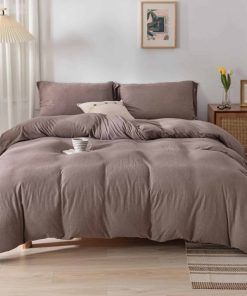 DONEUS Juego de Funda Nórdica de Punto Jersey 100% Algodón