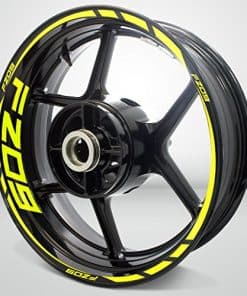 Calcomanía para llanta de motocicleta en color amarillo