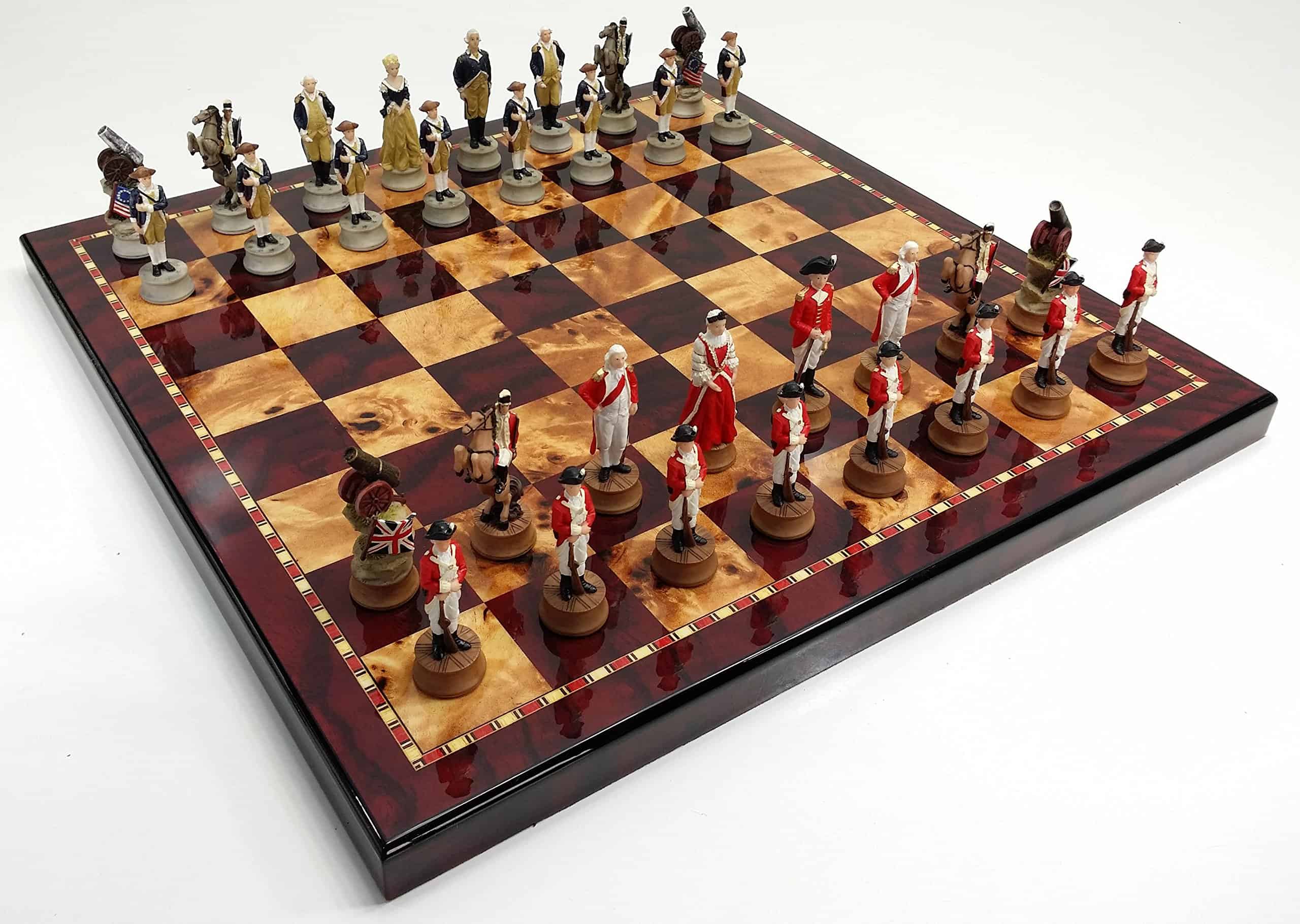 Juego de Ajedrez de la Guerra de -Cereza y Madera de Cerezo - Imagen 3