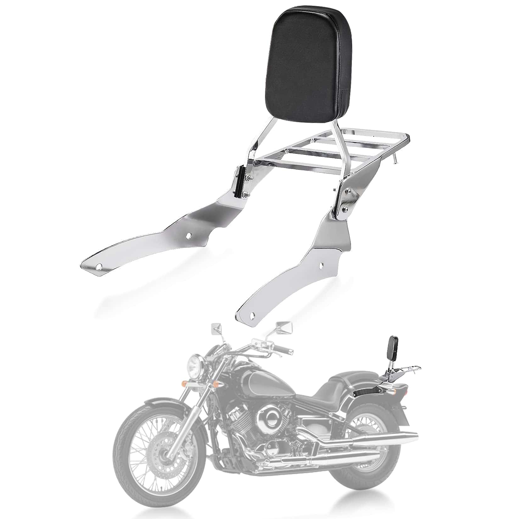 PSLER Respaldo Sissy Bar con Parrilla Portaequipajes y