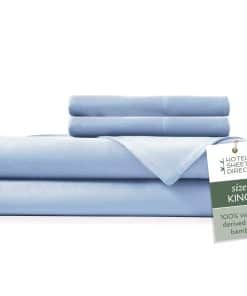 Juego de sábanas de 4 piezas Hotel Sheets -Azul claro