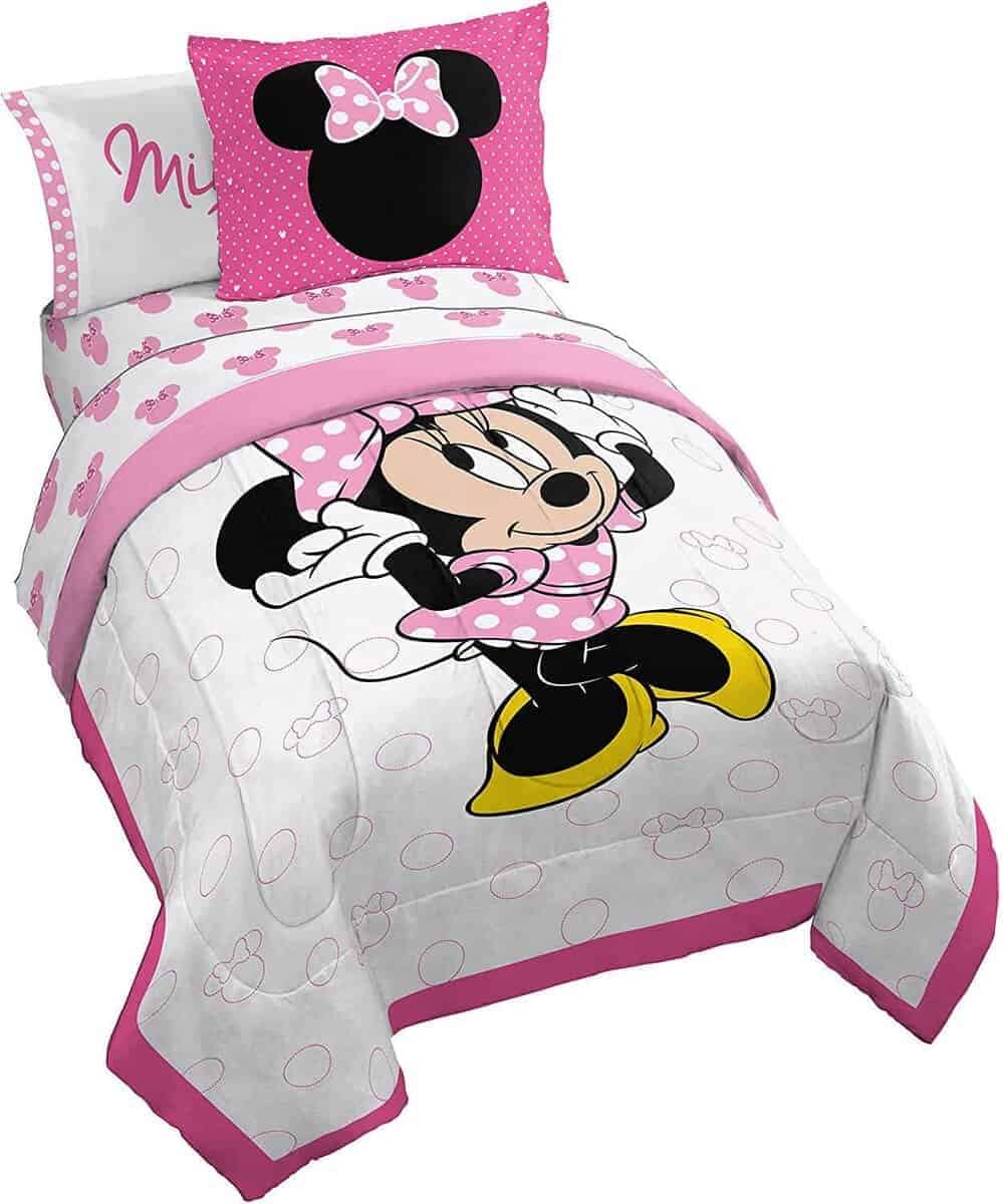 Juego de Cama Individual Minnie Mouse XOXO de 5 Piezas -