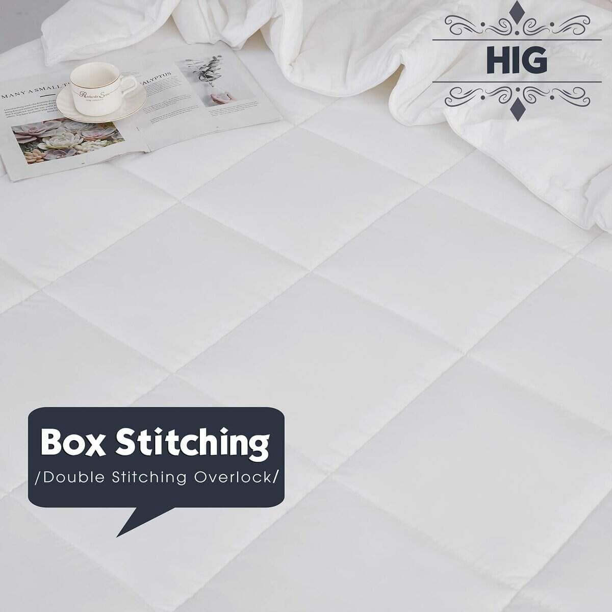 Juego de edredón alternativo de plumón HIG -Blanco puro - Imagen 4