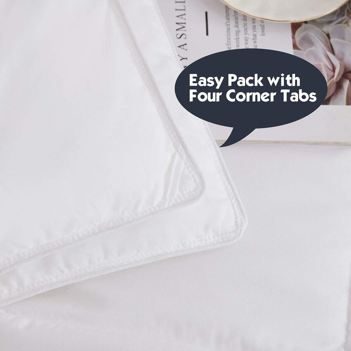 Juego de edredón alternativo de plumón HIG -Blanco puro - Imagen 6