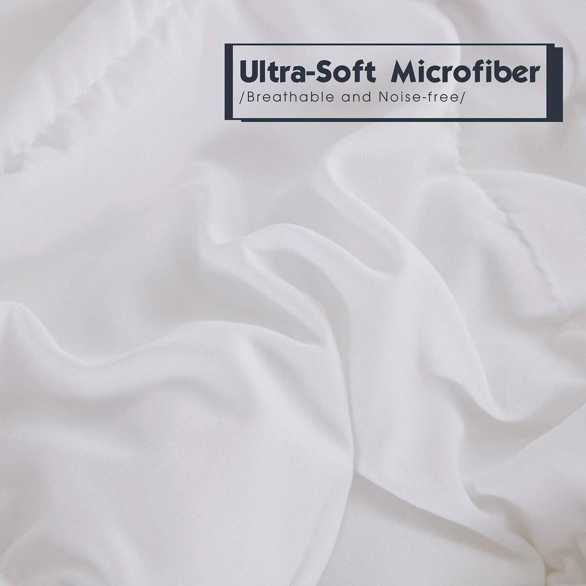 Juego de edredón alternativo de plumón HIG -Blanco puro - Imagen 5