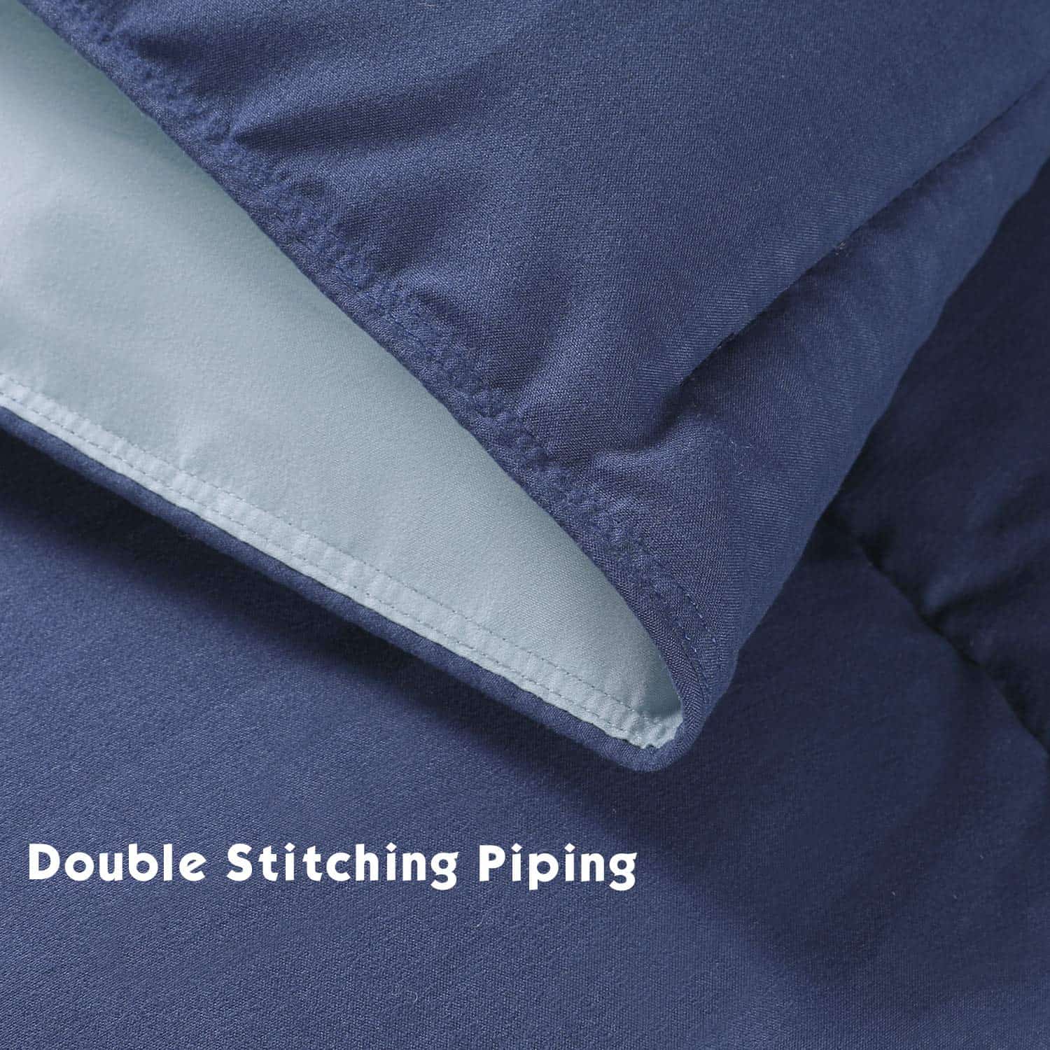 Juego de Edredón Alternativo de Plumón HIG -Azul Marino/Azul - Imagen 7