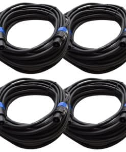 Seismic Audio - TW12S50 (Paquete de 4) - Cable de Altavoz