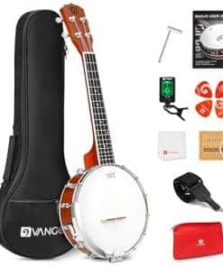 Banjolele Vangoa de 23 pulgadas con Premium Remo Head,