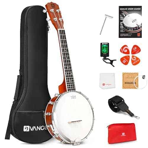 Banjolele Vangoa de 23 pulgadas con Premium Remo Head,