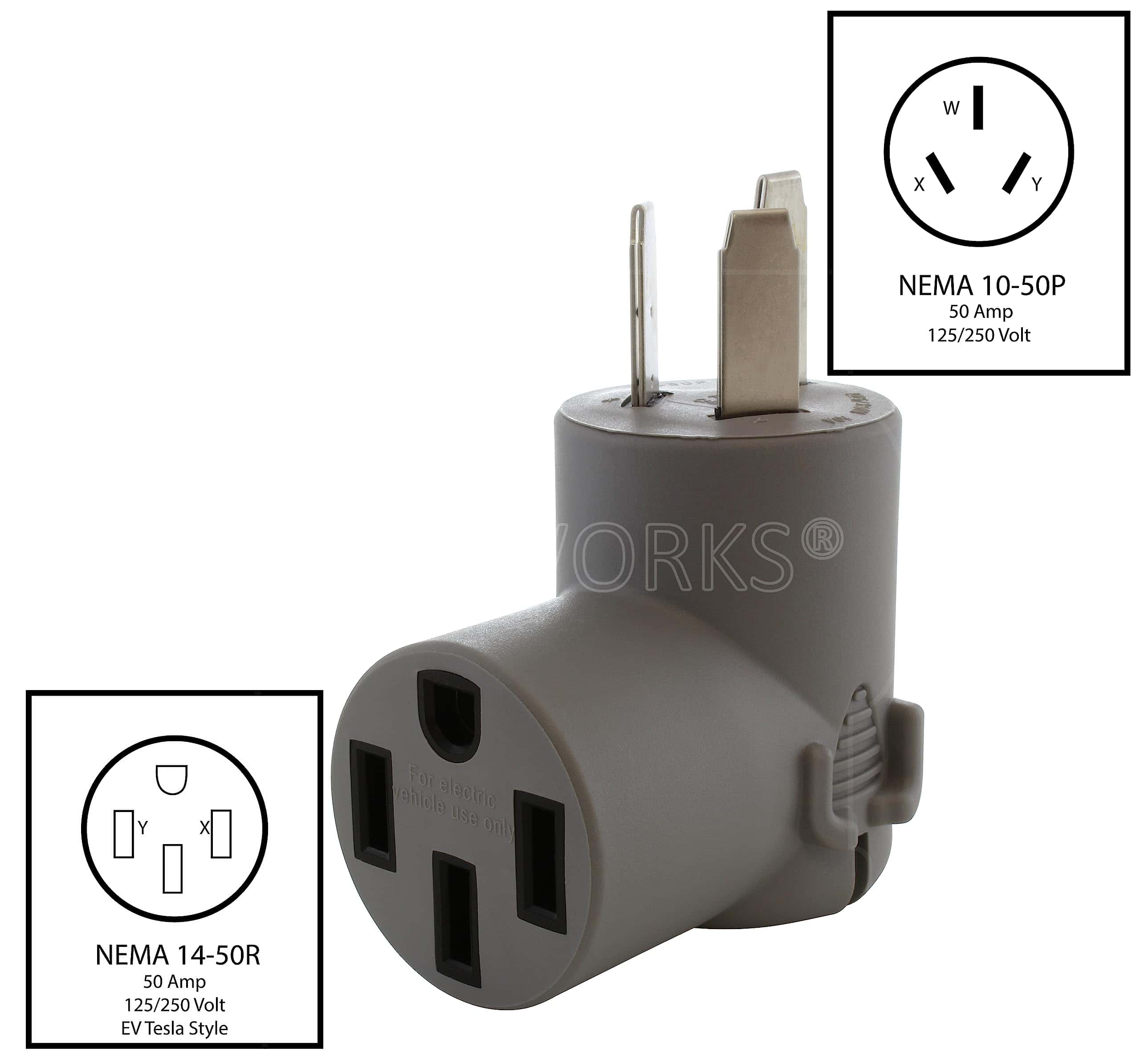 Adaptador de Carga EV para Uso en Tesla (10-50 50A 3 Puntas - Imagen 3